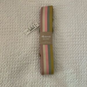 NWT Madewell Cross Body Bag Purse Strap - Rainbow Striped Webbing Edition